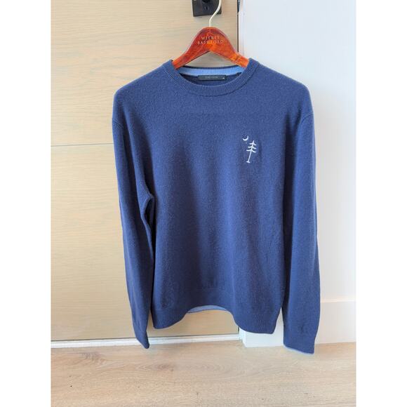 ONLY ONE ONLINE -Men’s Greyson Crew-Neck Cashmere Sweater Size M - Picture 3 of 11